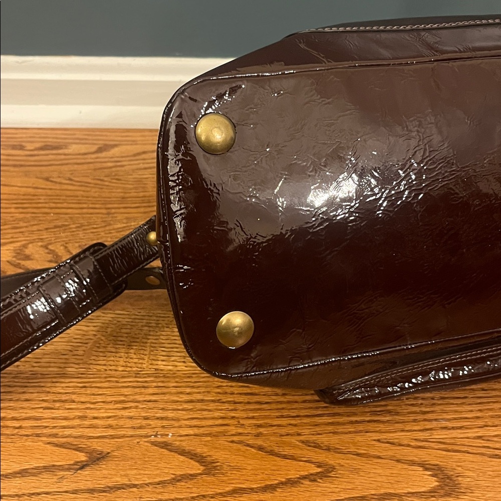Coach Limited Edition Francine Chocolate Brown Patent Leather Legacy 12295 - Picture 8 of 16